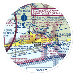 Holley Nolf Airport (NKL) VFR Sectional Sticker (20 mile)