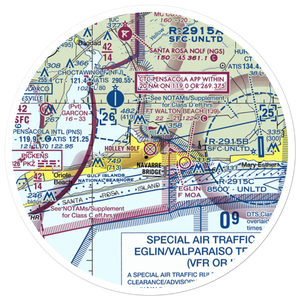 Holley Nolf Airport (NKL) VFR Sectional Sticker (30 mile)