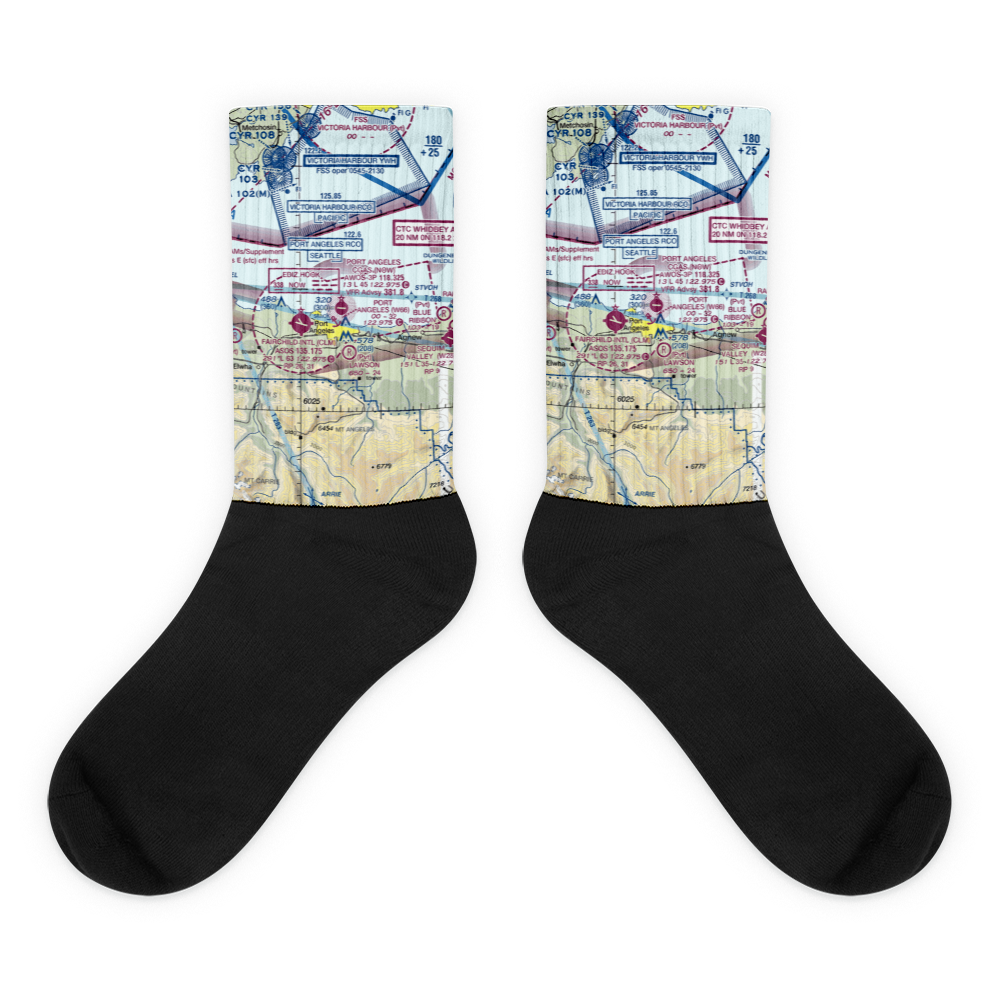 Port Angeles Cgas Airport (NOW) VFR Sectional Socks 