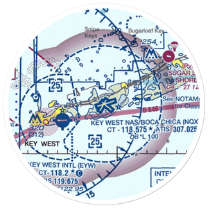 Naval Air Station Key West/Boca Chica Field (NQX) VFR Sectional Sticker (20 mile)