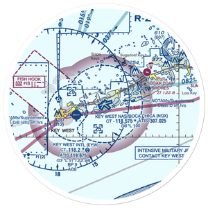 Naval Air Station Key West/Boca Chica Field (NQX) VFR Sectional Sticker (30 mile)