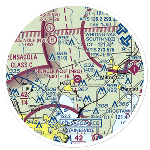 Spencer Nolf Airport (NRQ) VFR Sectional Sticker (20 mile)