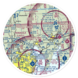 Spencer Nolf Airport (NRQ) VFR Sectional Sticker (30 mile)
