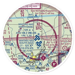 Whiting Field Naval Air Station - North (NSE) VFR Sectional Sticker (20 mile)