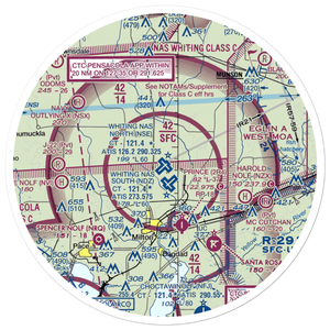 Whiting Field Naval Air Station - North (NSE) VFR Sectional Sticker (30 mile)