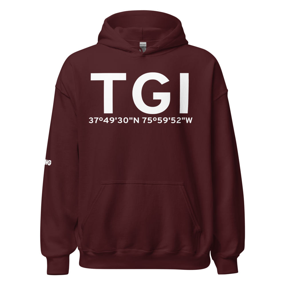 Tangier (KTGI) Airport Hoodie Sweatshirt 