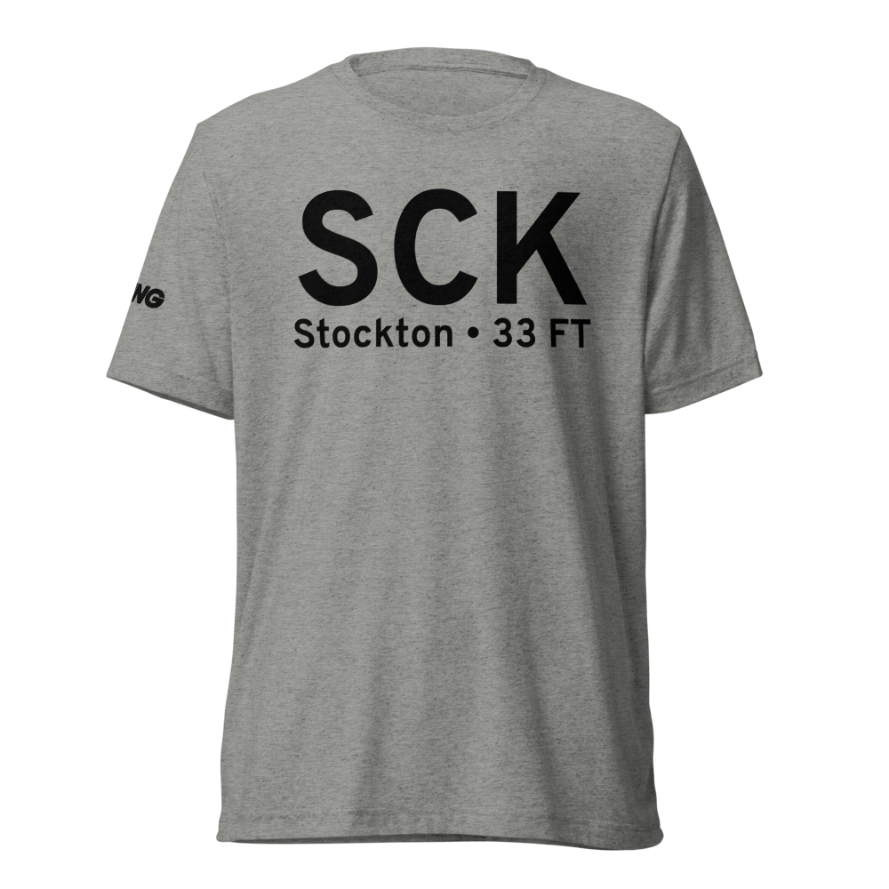 Stockton (KSCK) Airport Tri-blend T-Shirt 