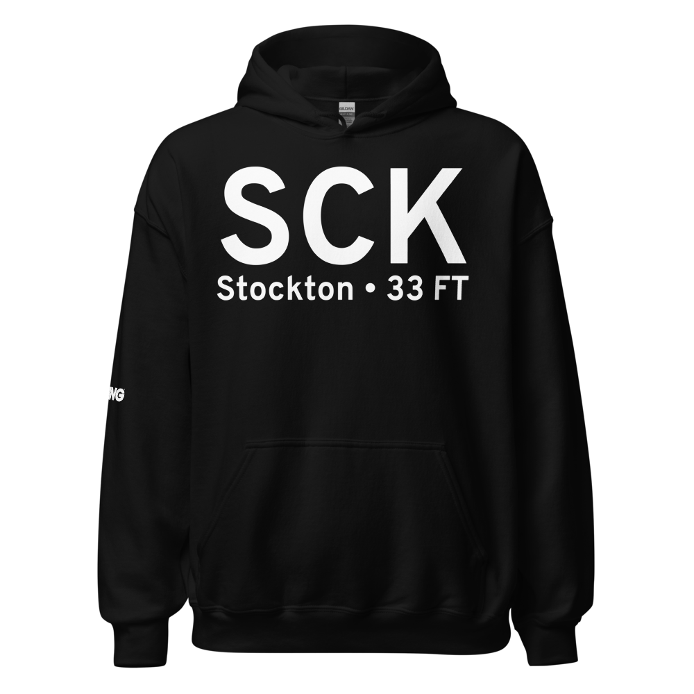 Stockton (KSCK) Airport Hoodie Sweatshirt 