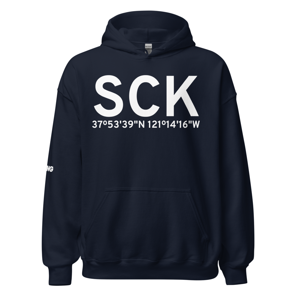 Stockton (KSCK) Airport Hoodie Sweatshirt 