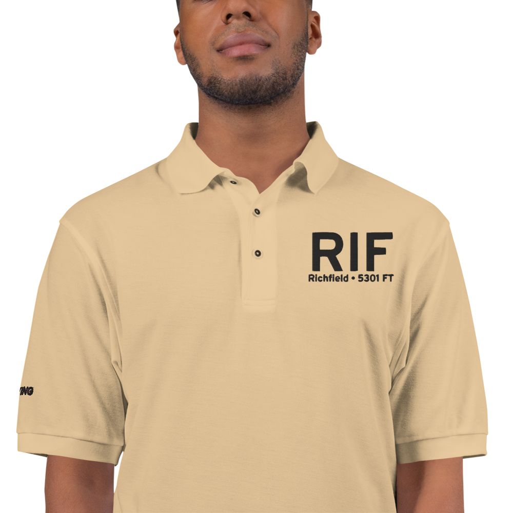 Richfield (KRIF) Airport Port Authority Embroidered Polo Shirt 