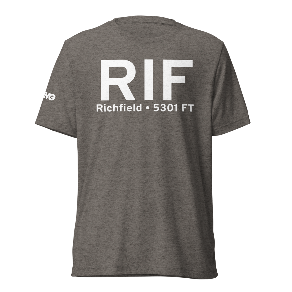 Richfield (KRIF) Airport Tri-blend T-Shirt 