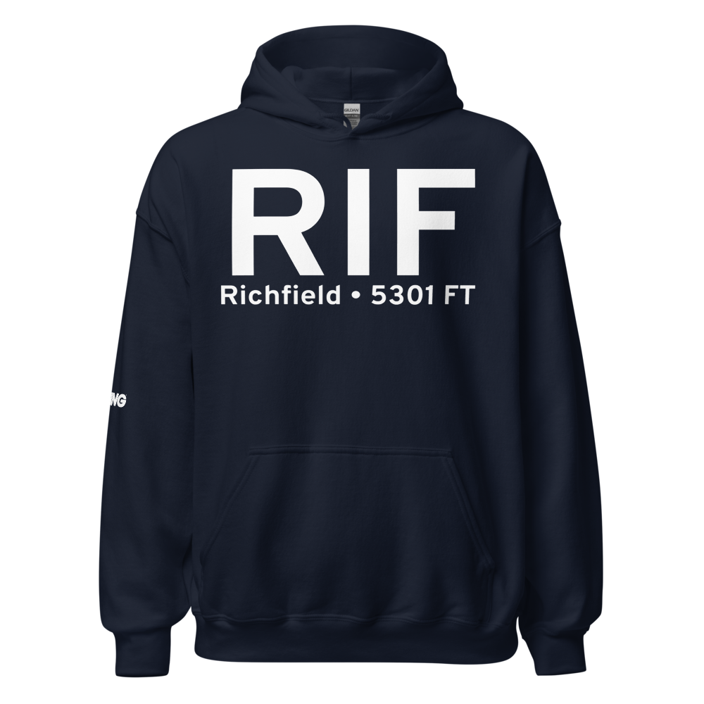Richfield (KRIF) Airport Hoodie Sweatshirt 