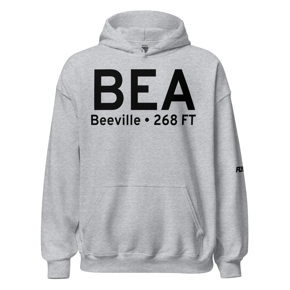 Beeville (KBEA) Airport Hoodie Sweatshirt 