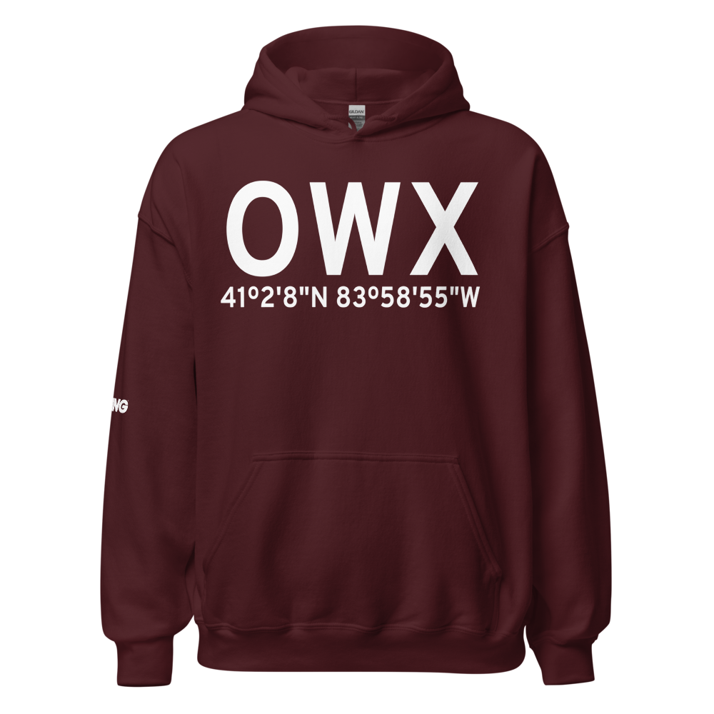 Ottawa (KOWX) Airport Hoodie Sweatshirt 