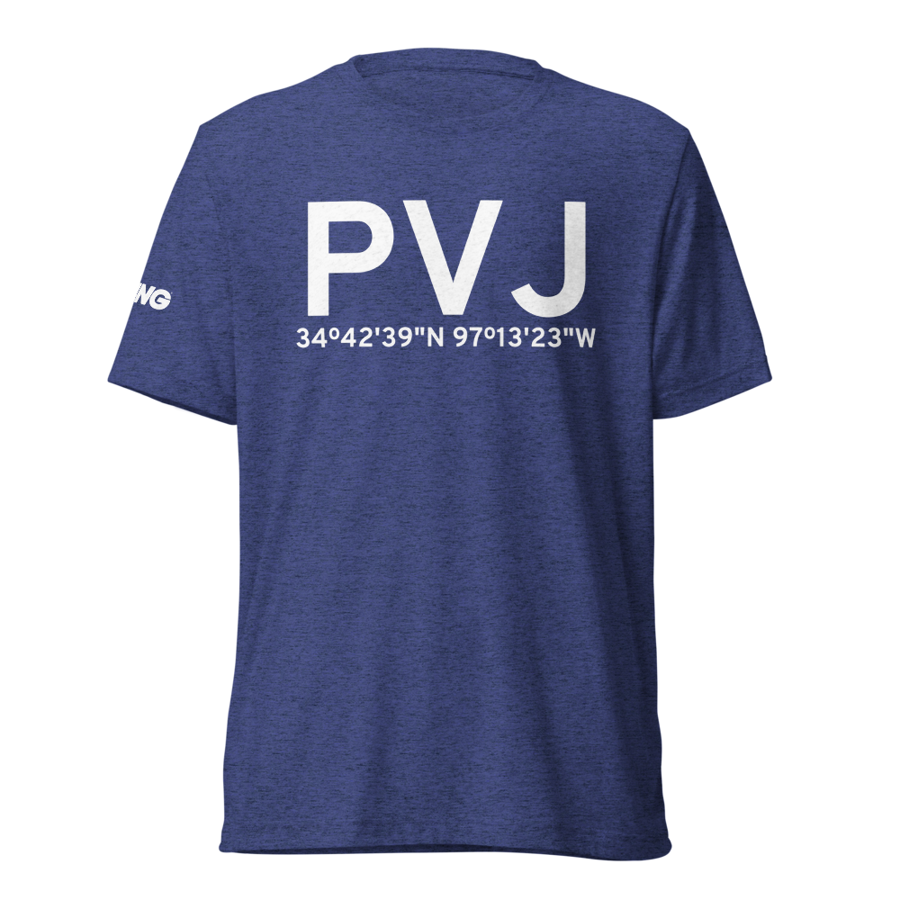 Pauls Valley (KPVJ) Airport Tri-blend T-Shirt 