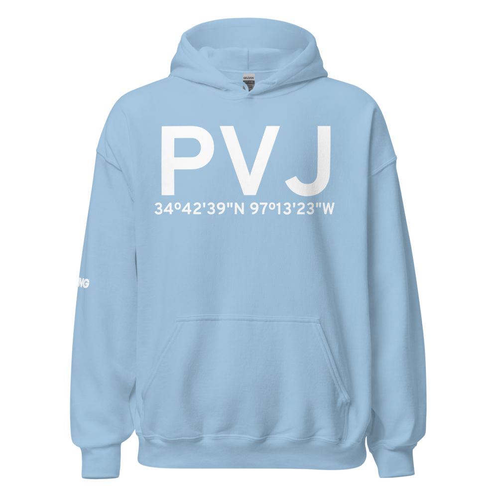 Pauls Valley (KPVJ) Airport Hoodie Sweatshirt 