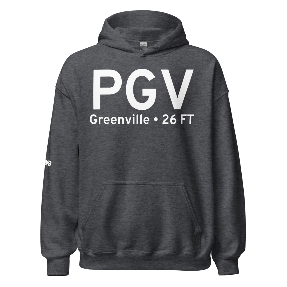 Greenville (KPGV) Airport Hoodie Sweatshirt 
