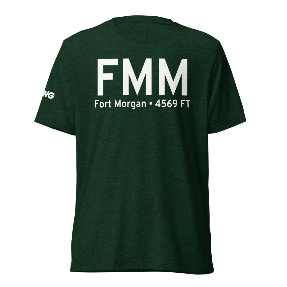 Fort Morgan (KFMM) Airport Tri-blend T-Shirt 
