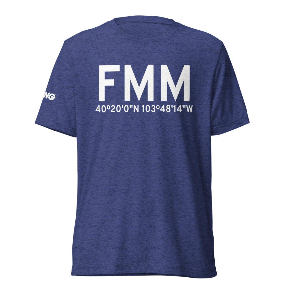 Fort Morgan (KFMM) Airport Tri-blend T-Shirt 