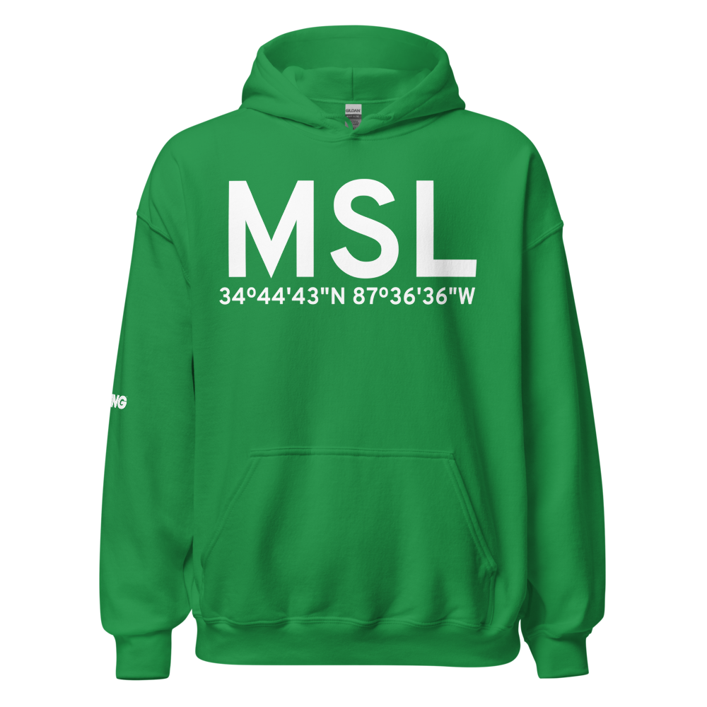 Muscle Shoals (KMSL) Airport Hoodie Sweatshirt 