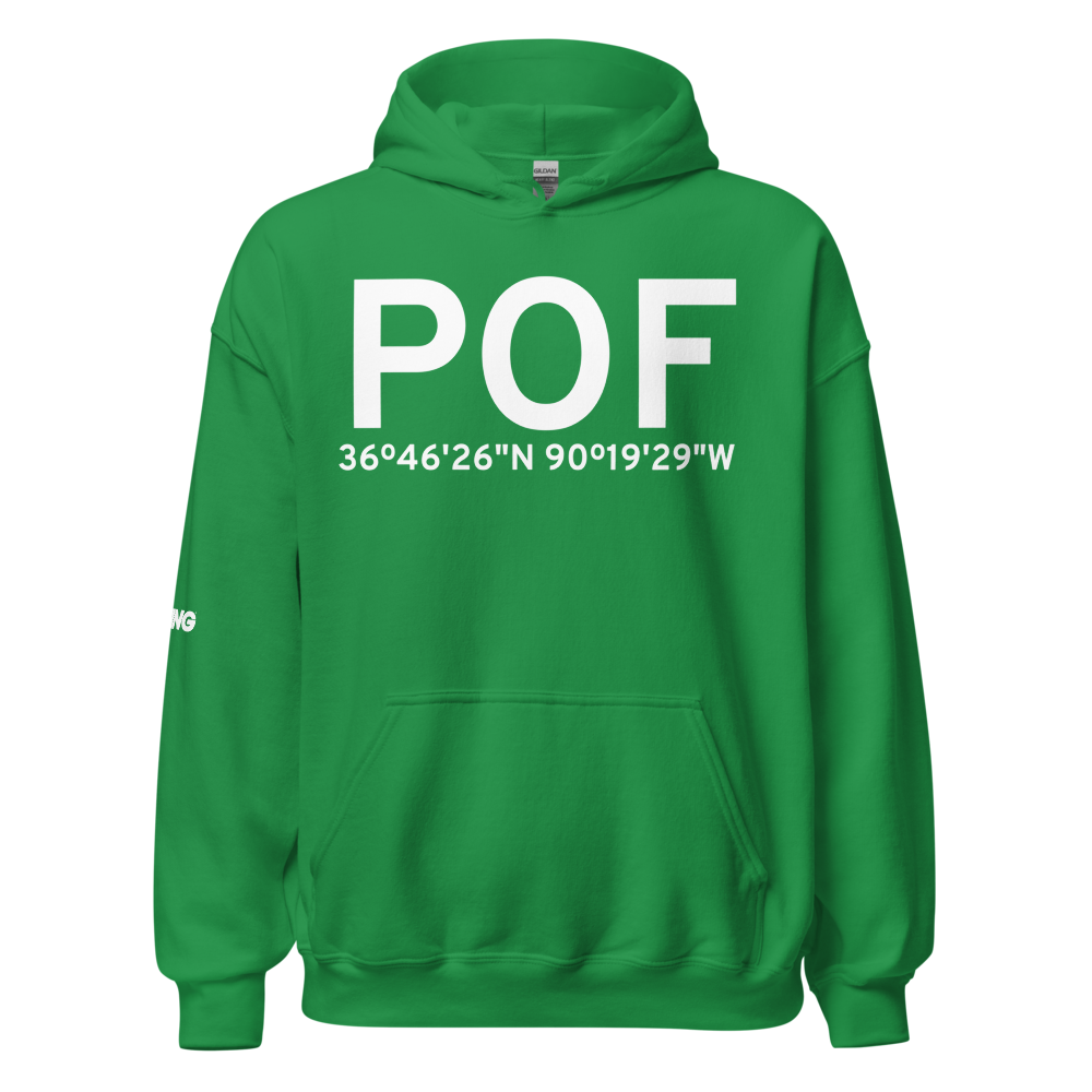 Poplar Bluff (KPOF) Airport Hoodie Sweatshirt 