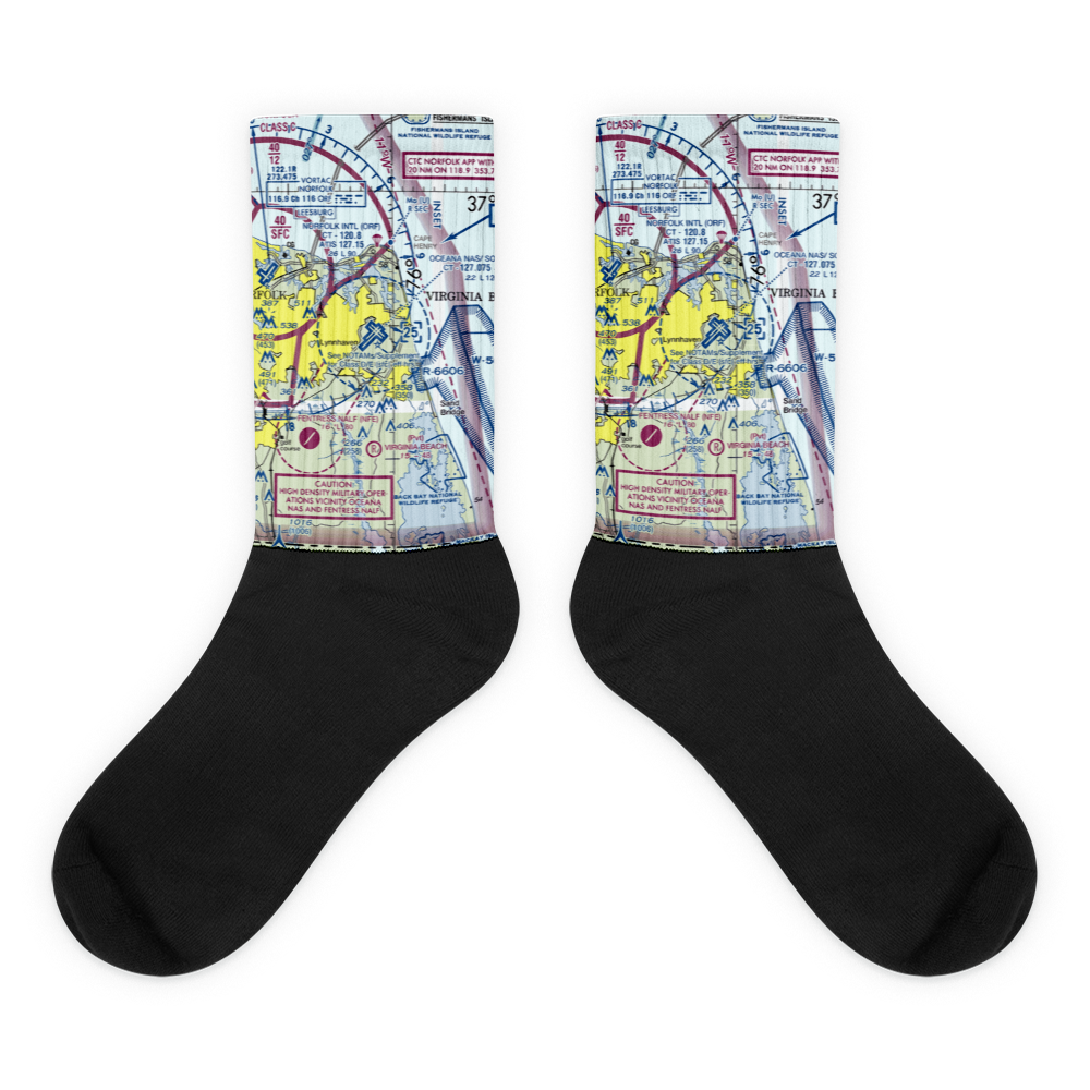 Oceana Naval Air Station (NTU) VFR Sectional Socks 
