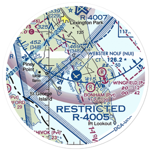 Webster Nolf Airport (NUI) VFR Sectional Sticker (20 mile)