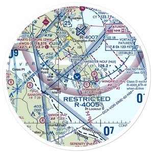 Webster Nolf Airport (NUI) VFR Sectional Sticker (30 mile)