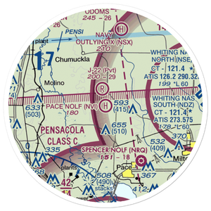 Pace Nolf Heliport (NVI) VFR Sectional Sticker (20 mile)