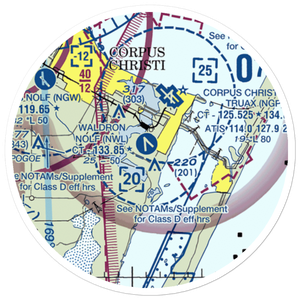 Waldron Field Nolf Airport (NWL) VFR Sectional Sticker (20 mile)