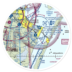 Waldron Field Nolf Airport (NWL) VFR Sectional Sticker (30 mile)