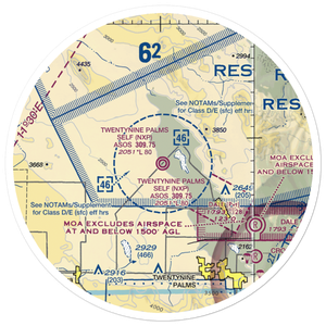 Twentynine Palms (Self) Airport (NXP) VFR Sectional Sticker (30 mile)