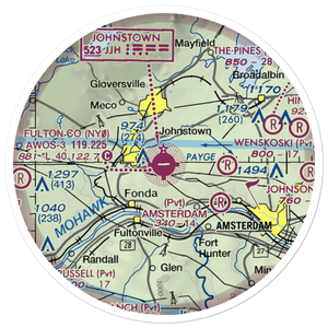 Fulton County Airport (NY0) VFR Sectional Sticker (20 mile)