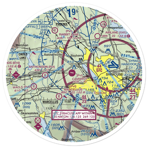 Camillus Airport (NY2) VFR Sectional Sticker (30 mile)
