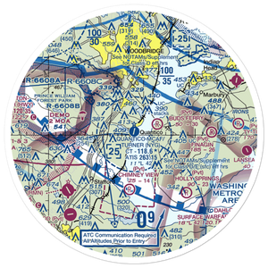 Quantico MCAF /Turner field (NYG) VFR Sectional Sticker (30 mile)