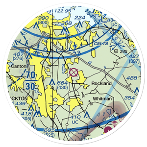 South Weymouth Naval Air Station (NZW) VFR Sectional Sticker (20 mile)