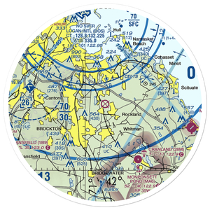 South Weymouth Naval Air Station (NZW) VFR Sectional Sticker (30 mile)