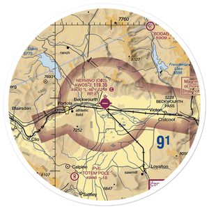 Nervino Airport (O02) VFR Sectional Sticker (30 mile)