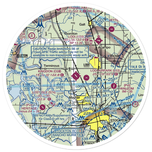 Kingdon Airpark (O20) VFR Sectional Sticker (30 mile)