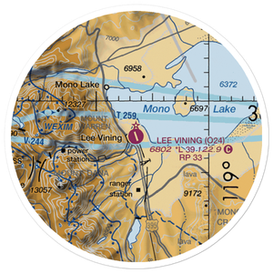 Lee Vining Airport (O24) VFR Sectional Sticker (20 mile)