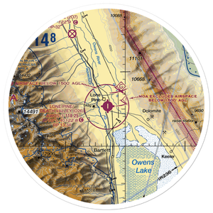 Lone Pine/Death Valley Airport (O26) VFR Sectional Sticker (30 mile)