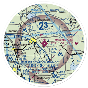 Oakdale Airport (O27) VFR Sectional Sticker (20 mile)