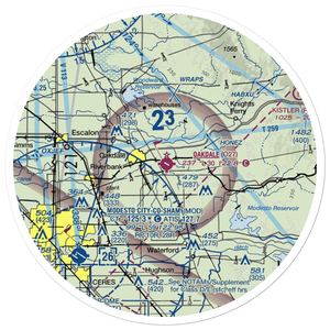 Oakdale Airport (O27) VFR Sectional Sticker (30 mile)