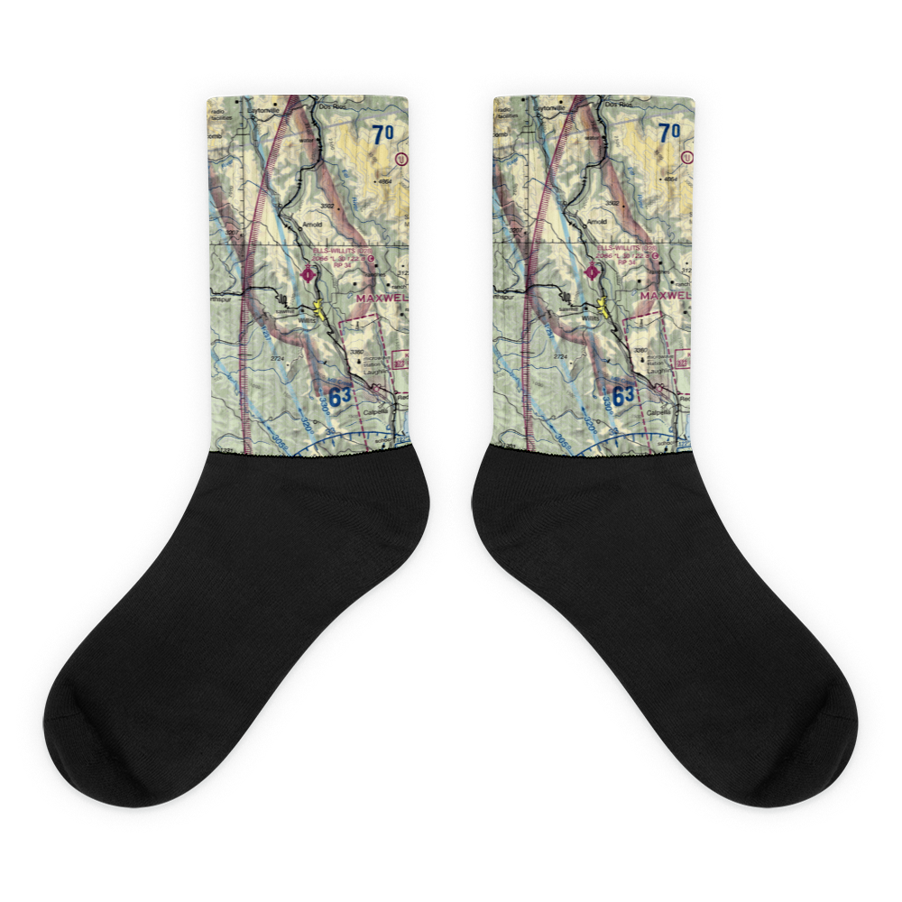 Ells Field Willits Municipal Airport (O28) VFR Sectional Socks 
