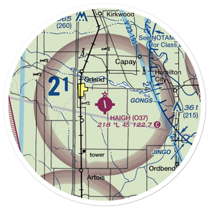 Haigh Field (O37) VFR Sectional Sticker (20 mile)