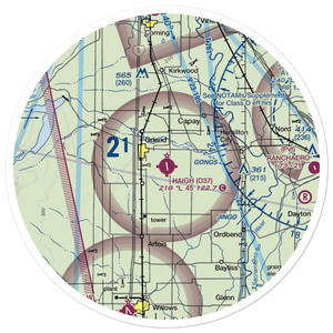 Haigh Field (O37) VFR Sectional Sticker (30 mile)