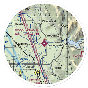 Woodlake Airport (O42) VFR Sectional Sticker (20 mile)