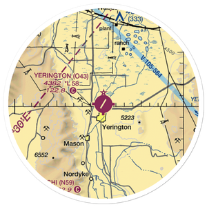 Yerington Municipal Airport (O43) VFR Sectional Sticker (20 mile)