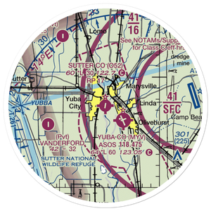 Sutter County Airport (O52) VFR Sectional Sticker (20 mile)