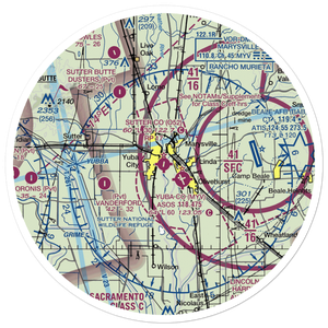 Sutter County Airport (O52) VFR Sectional Sticker (30 mile)